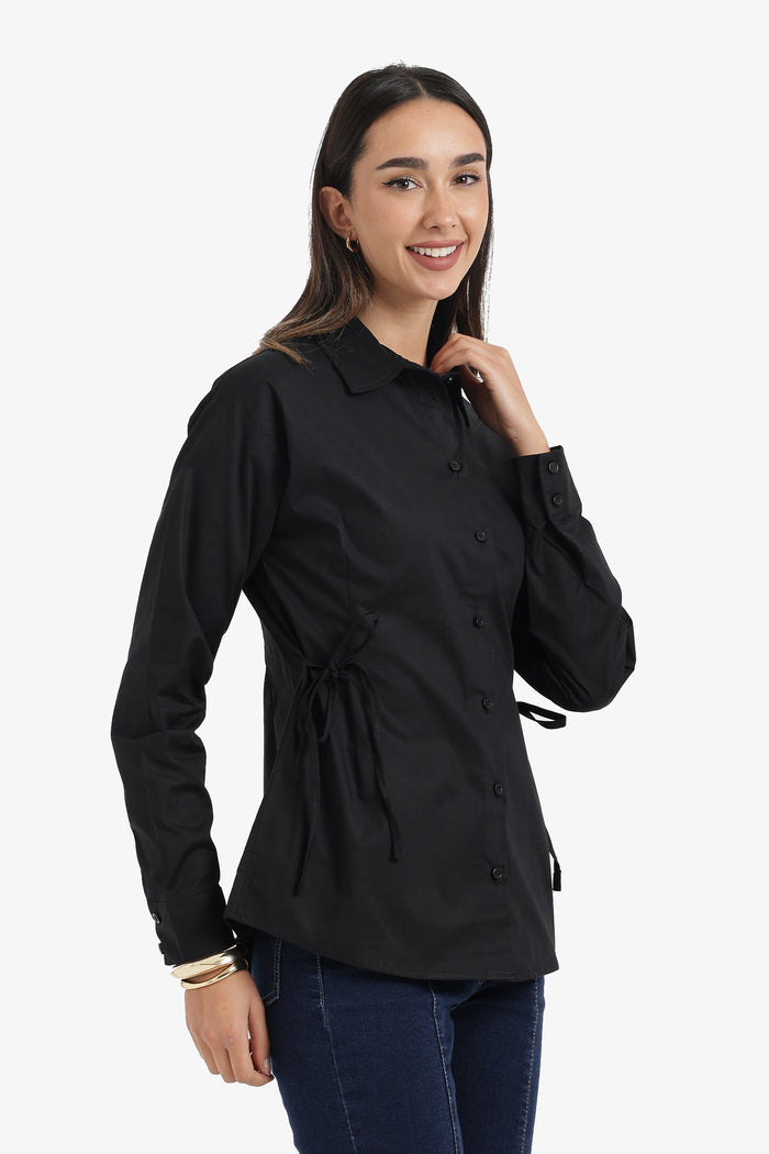 Cinched Side-Tie Shirt