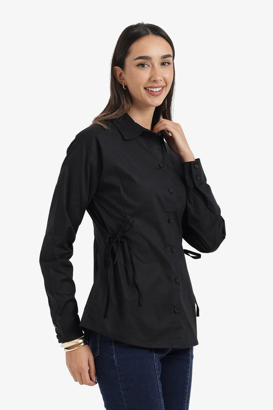 Cinched Side-Tie Shirt