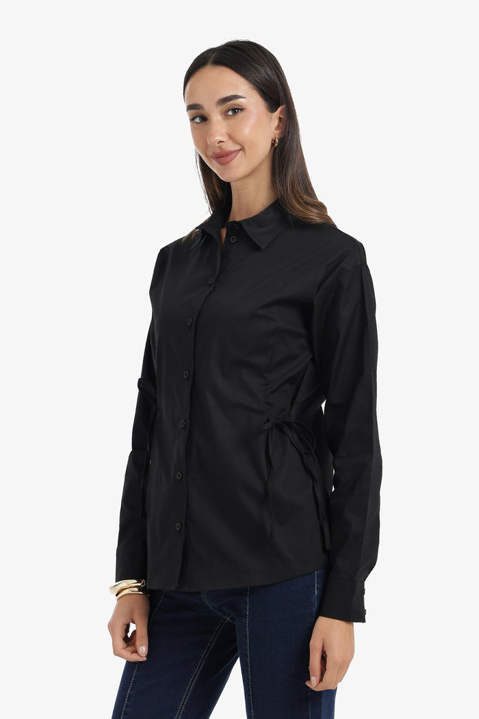 Cinched Side-Tie Shirt