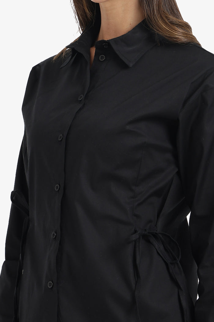 Cinched Side-Tie Shirt