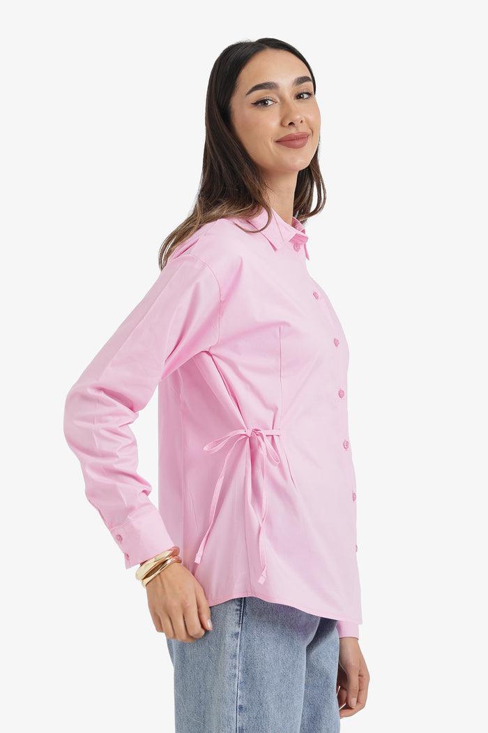Cinched Side-Tie Shirt