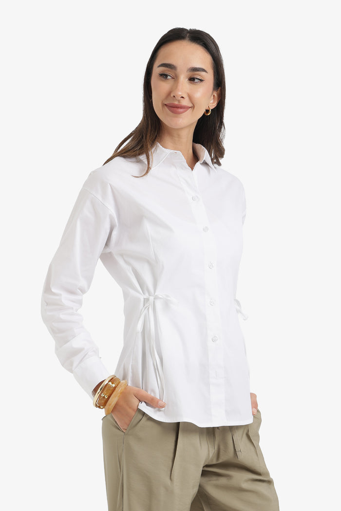 White / S / Poplin