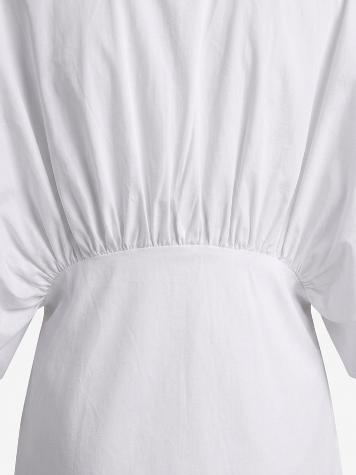 Cinched-Waist Peplum Shirt