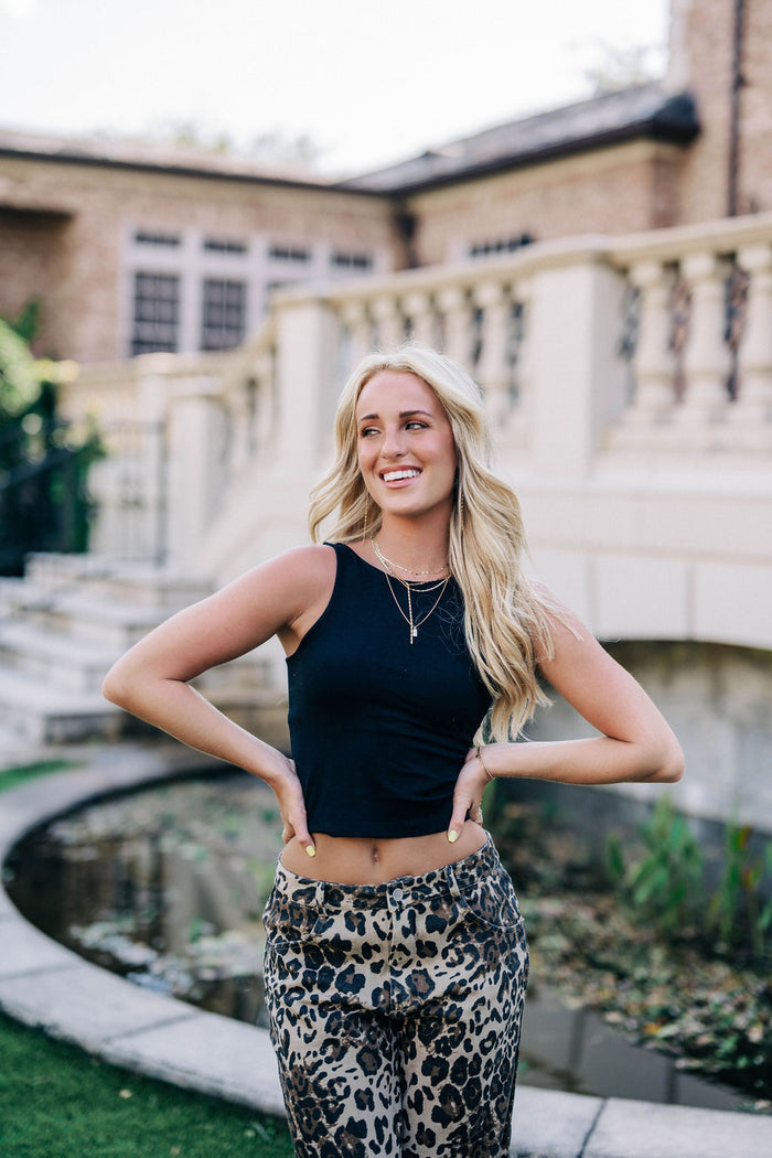 Clean Lines Cami  - Black FREE PEOPLE