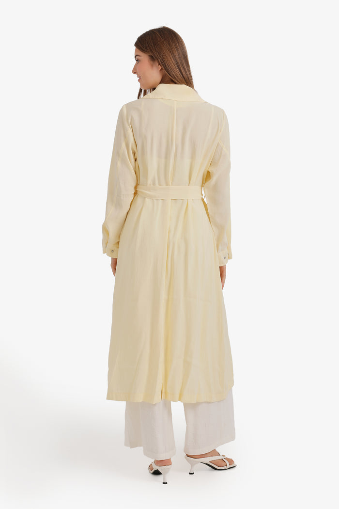 Coat-Style Belted Cardigan