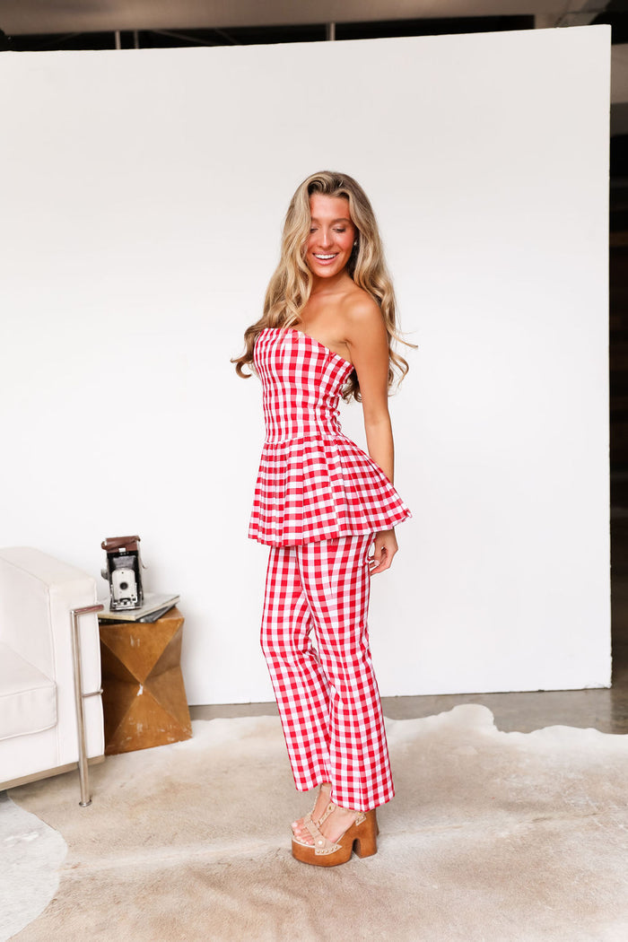 Coco Park Pants - Red Check