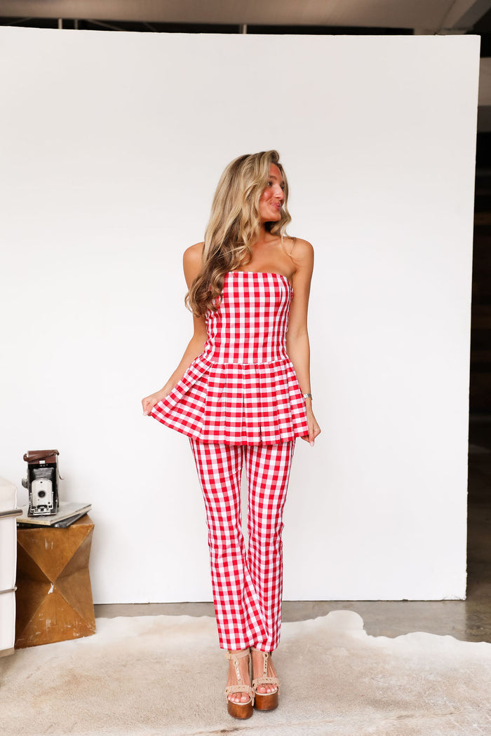 Coco Park Pants - Red Check