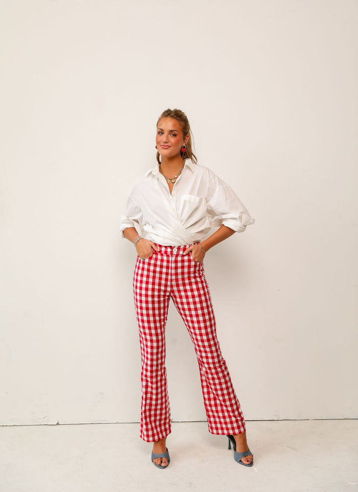 Coco Park Pants - Red Check