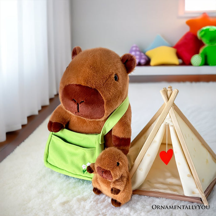 Coco the Capybara and Her Baby Plushie Set, Adorable 12" Stuffed Animal Toy Gift for Children Plush Toys OrnamentallyYou