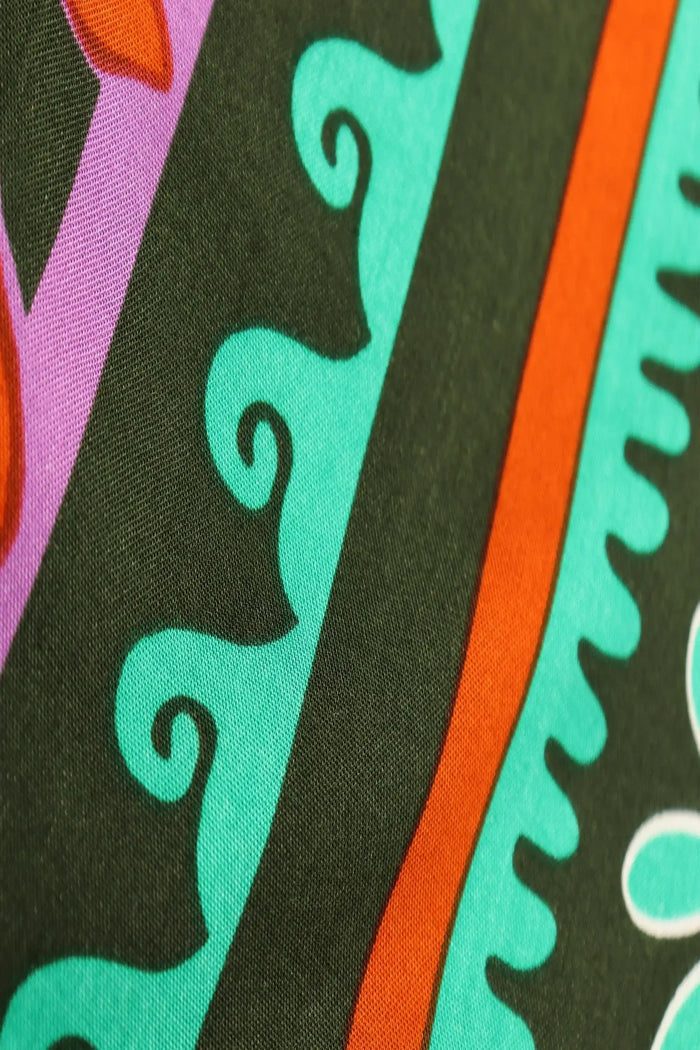 Colored Palm Print Pants