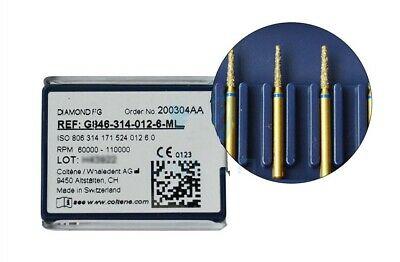 Coltene  Diatech Gold Diamond Burs G846-314-012-6-ML - Pack5