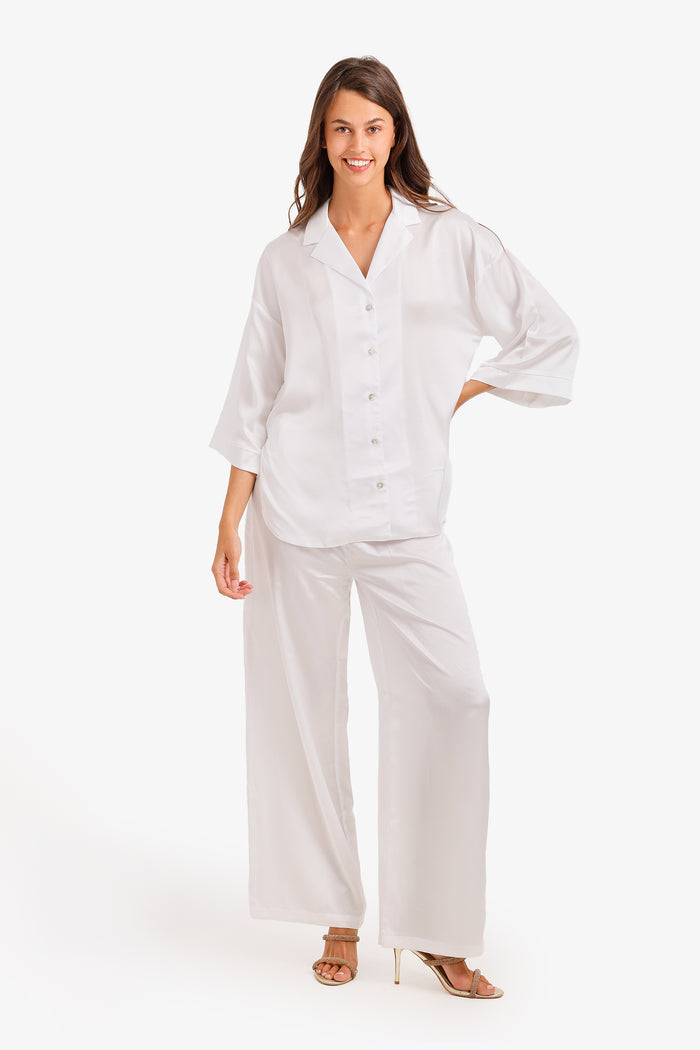 White / S / Satin