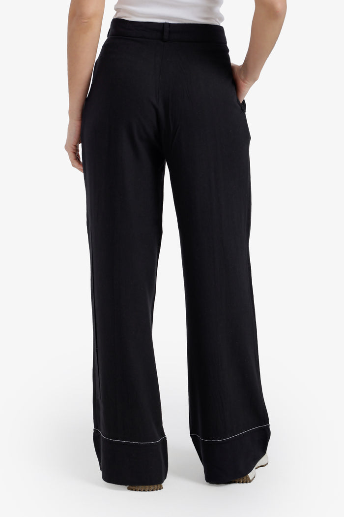 Contrast-Stitch Pants