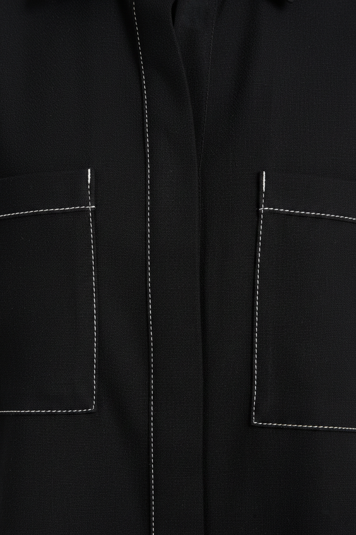 Contrast-Stitch Utility Shirt
