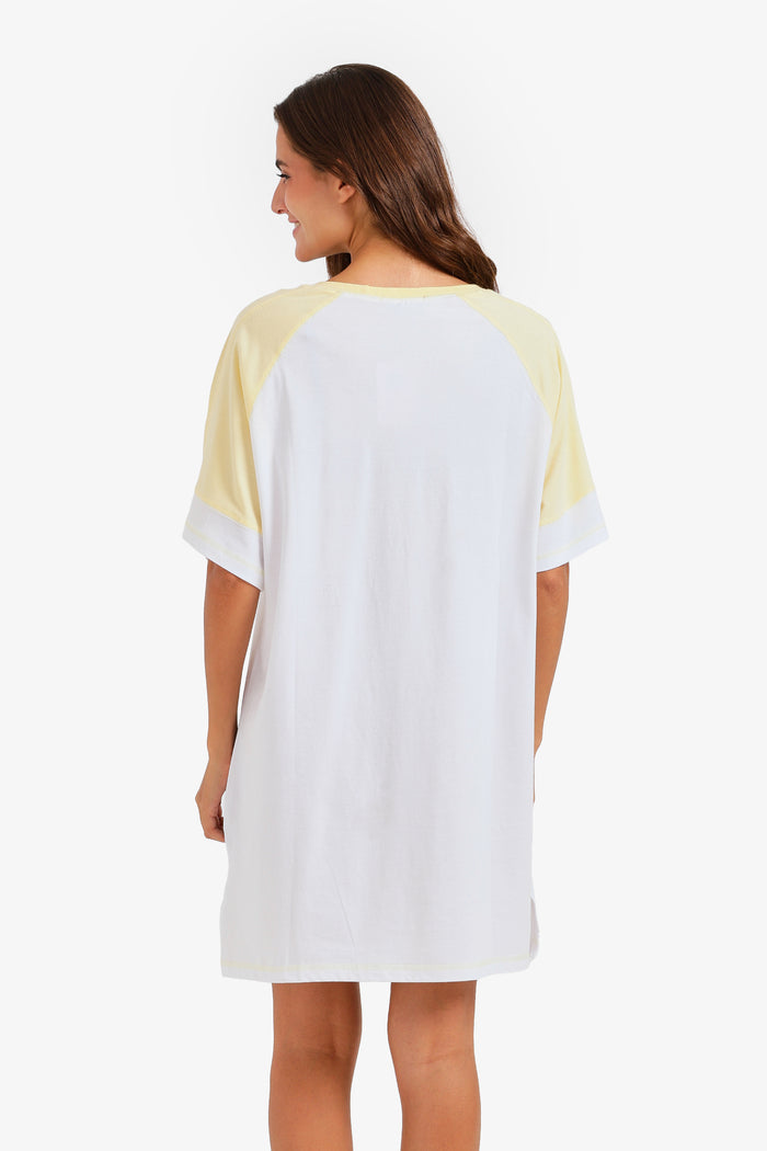 Contrast stitching Night Shirt