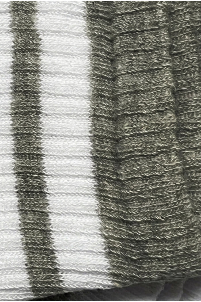 Contrast Striped Socks - 2 Pairs