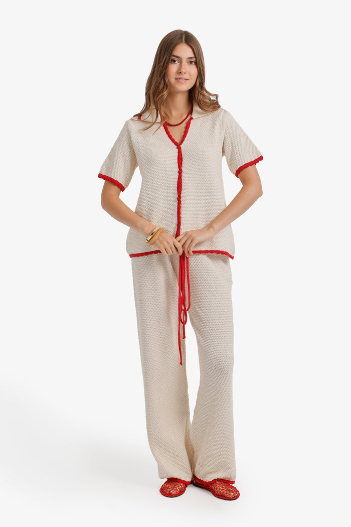 Contrast Trim Beach Set