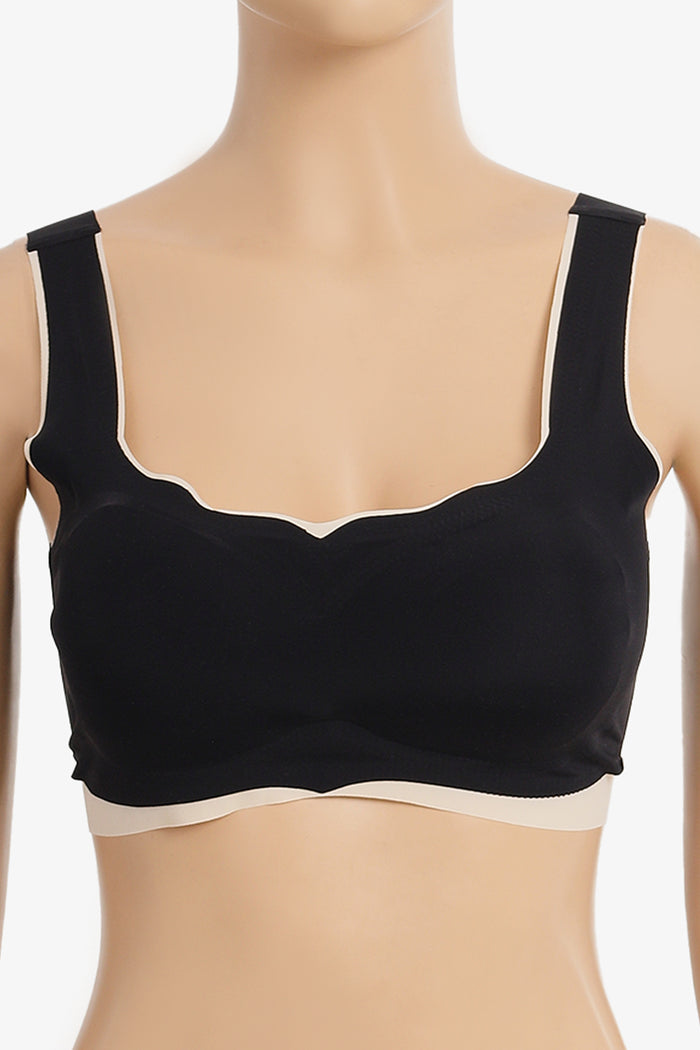 Contrast Trim Seamless Bra