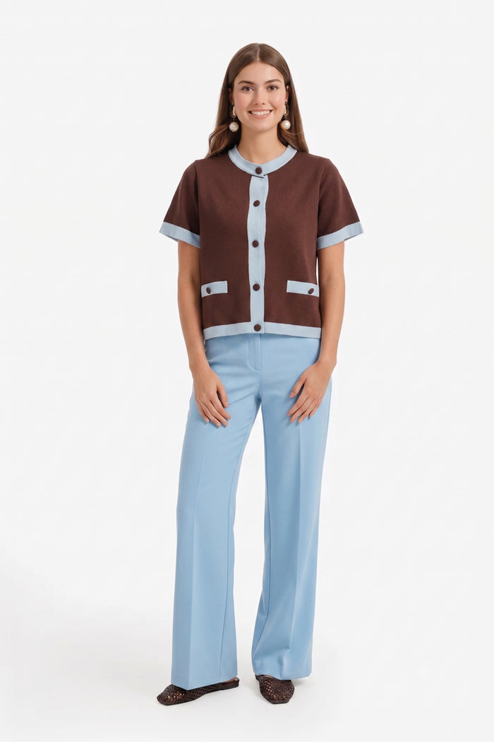 Contrast-Trim Top