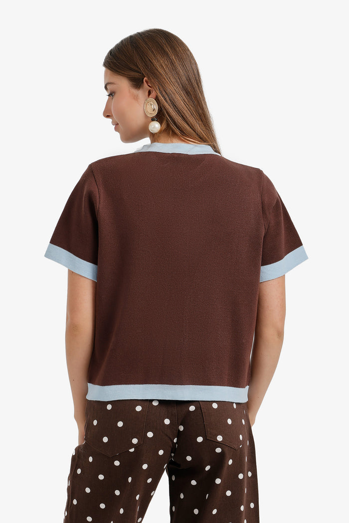 Contrast-Trim Top