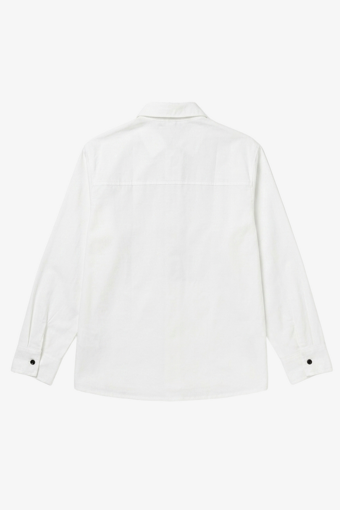 Contrasting Bib Striped Shirt