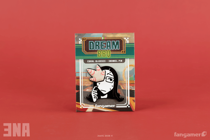 Coral Glasses Pin