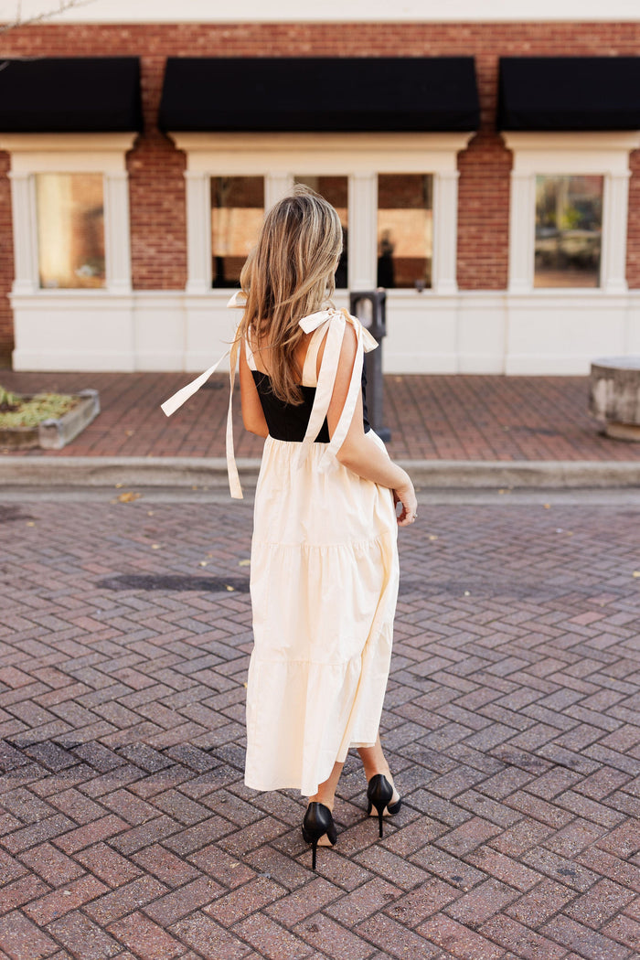 Corset Midi Dress - Oyster