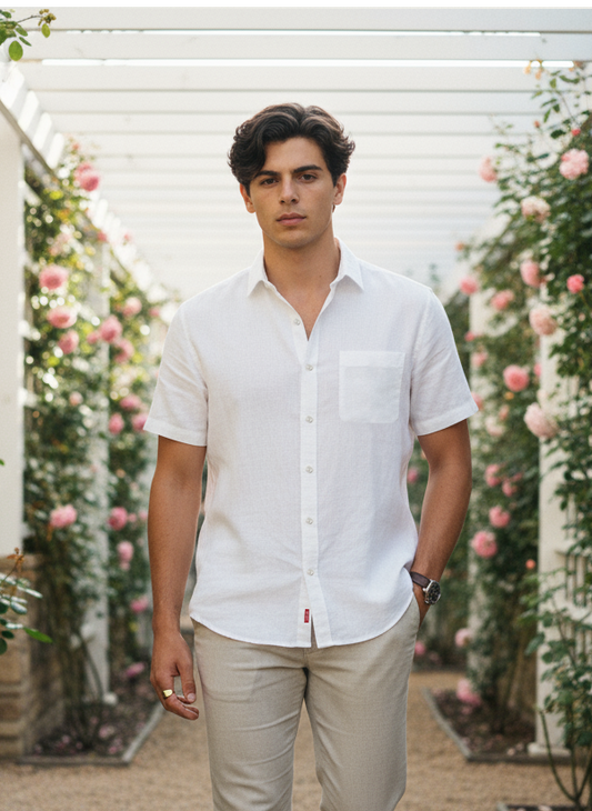 COTTON SLUB - WHITE SHIRT