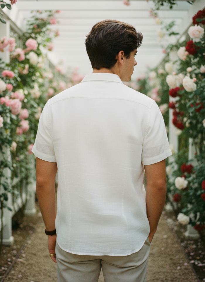 COTTON SLUB - WHITE SHIRT