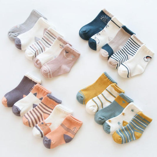 Cotton Socks - Set of 5 Pairs Yo Baby Wholesale