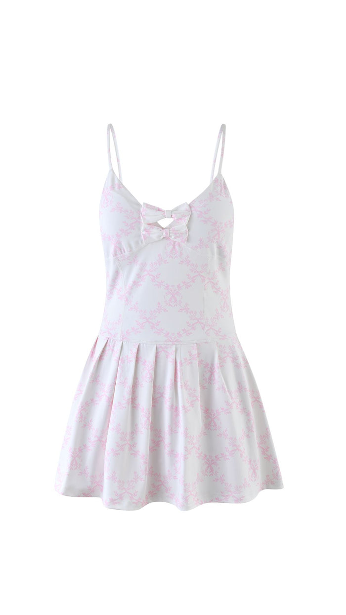 Courtney Athletic Dress - Trellis Vine Pink