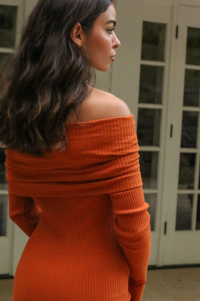 Cowl Dress - Sweet Potato