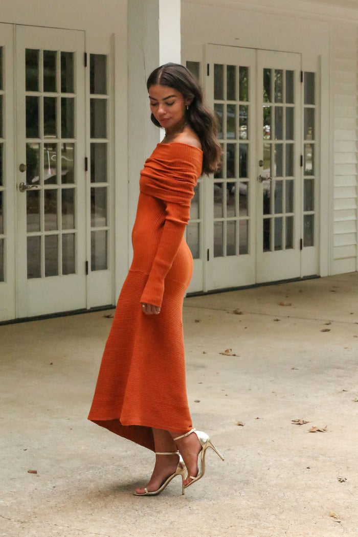 Cowl Dress - Sweet Potato