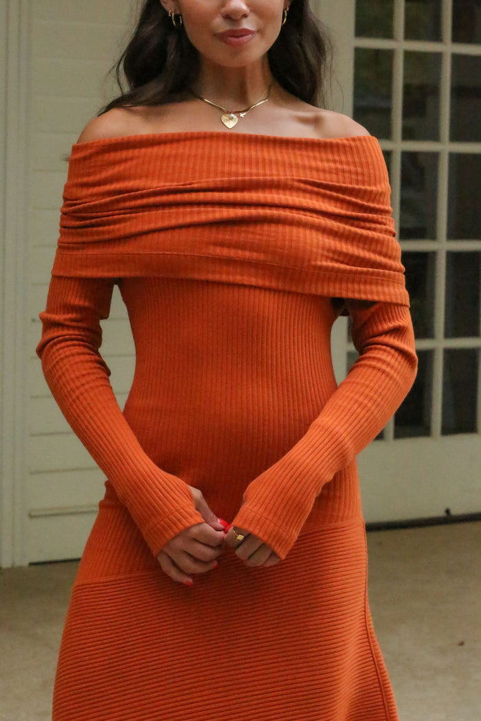 Cowl Dress - Sweet Potato