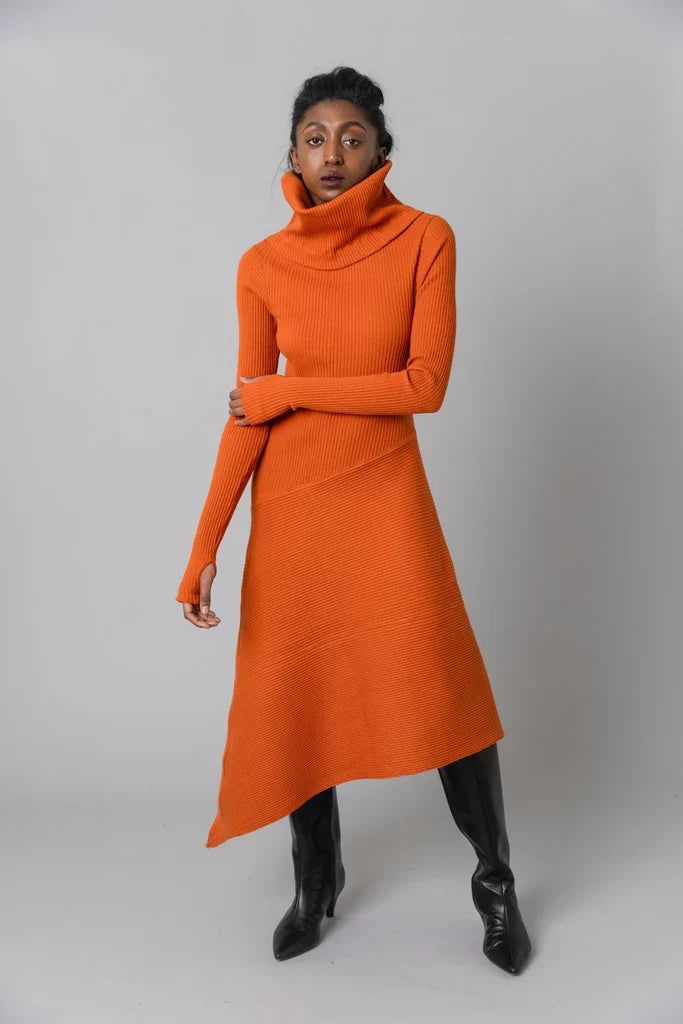 Cowl Dress - Sweet Potato