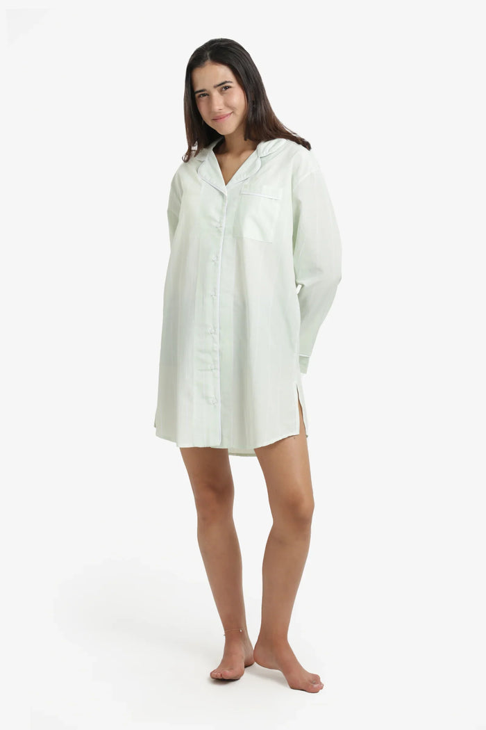 Cozy Striped Nightgown