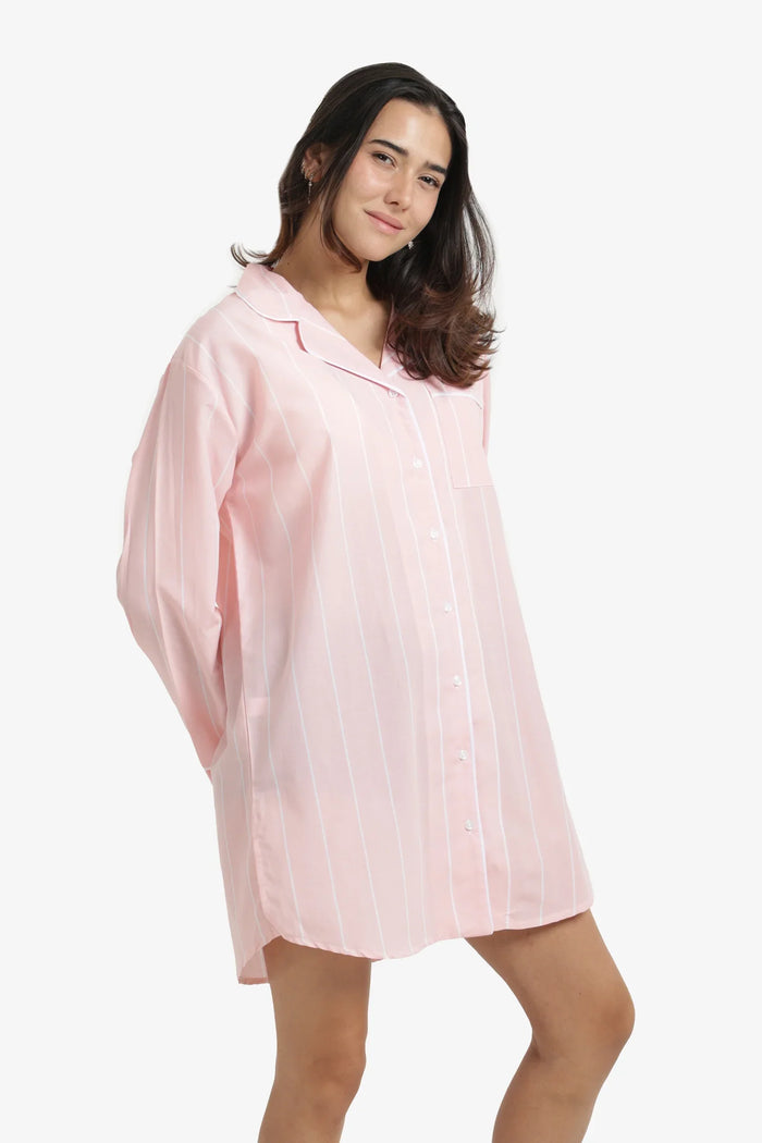 Cozy Striped Nightgown