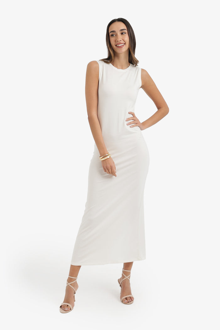 Crew Neck Midi Dress