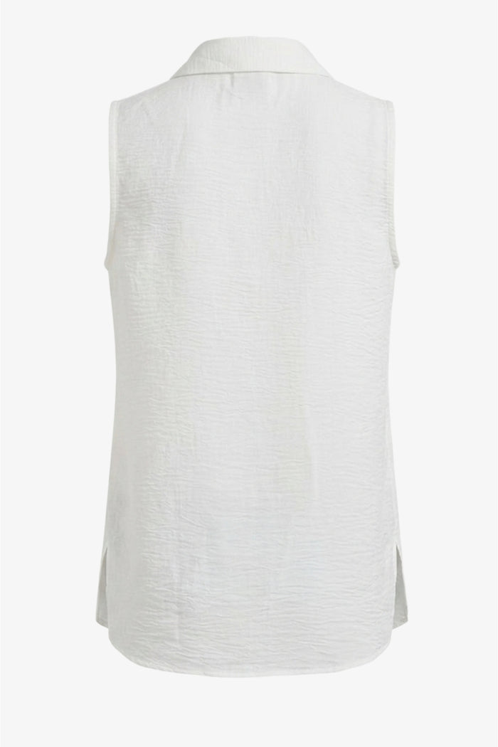 Crinkle Sleeveless Shirt