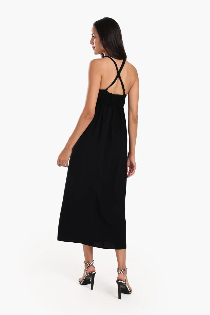 Crisscross Back Midi Dress