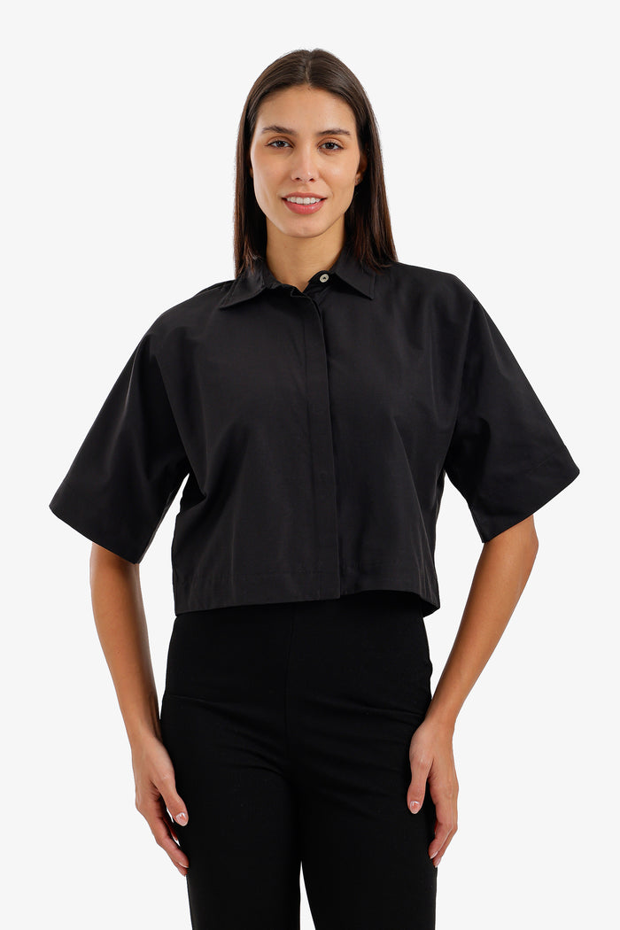 Cropped Regular Fit Shirt