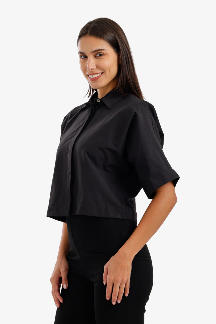 Cropped Regular Fit Shirt