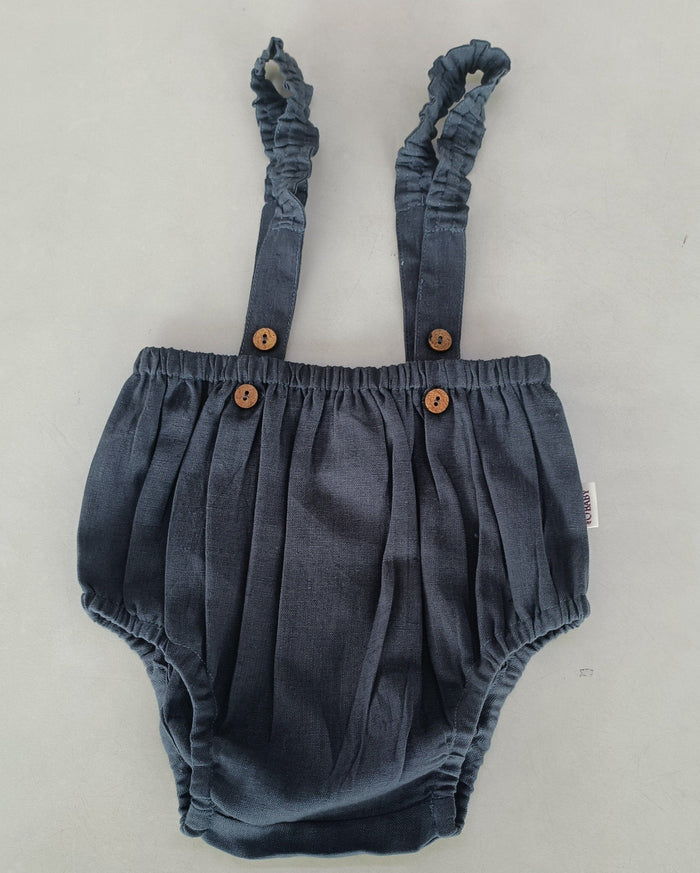 Dark-Grey Color Suspender Shorts-Style Diaper Cover short Yo Baby India