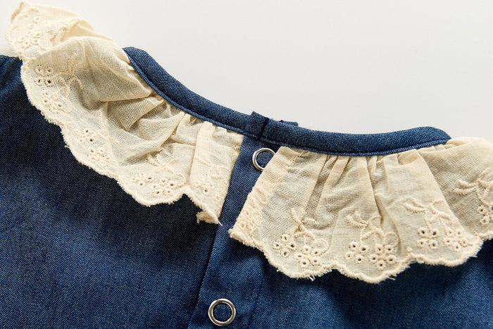 Denim Lace Sleeveless Romper Dress Yo Baby Wholesale