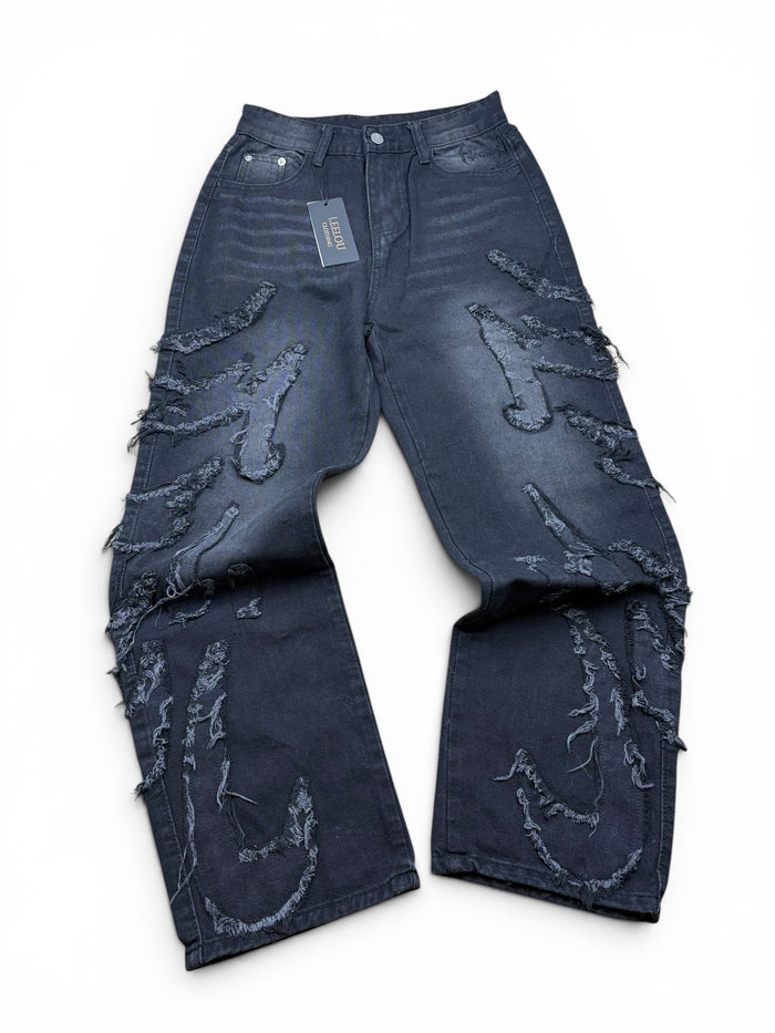 Distressed Wide Leg Jeans