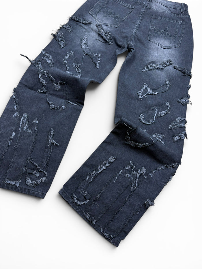 Distressed Wide Leg Jeans