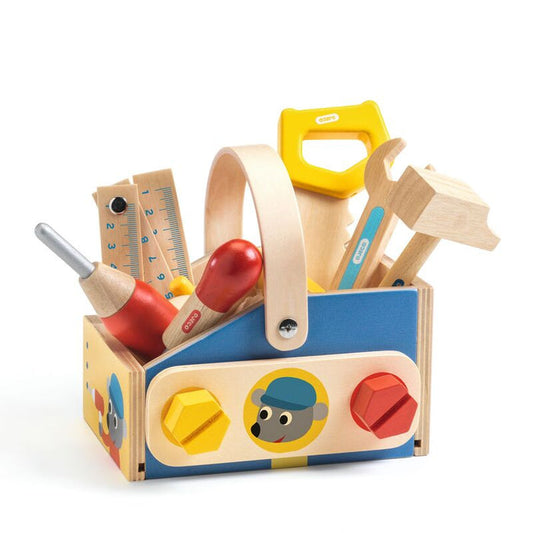 Djeco Wooden Minibrico Toolbox Set