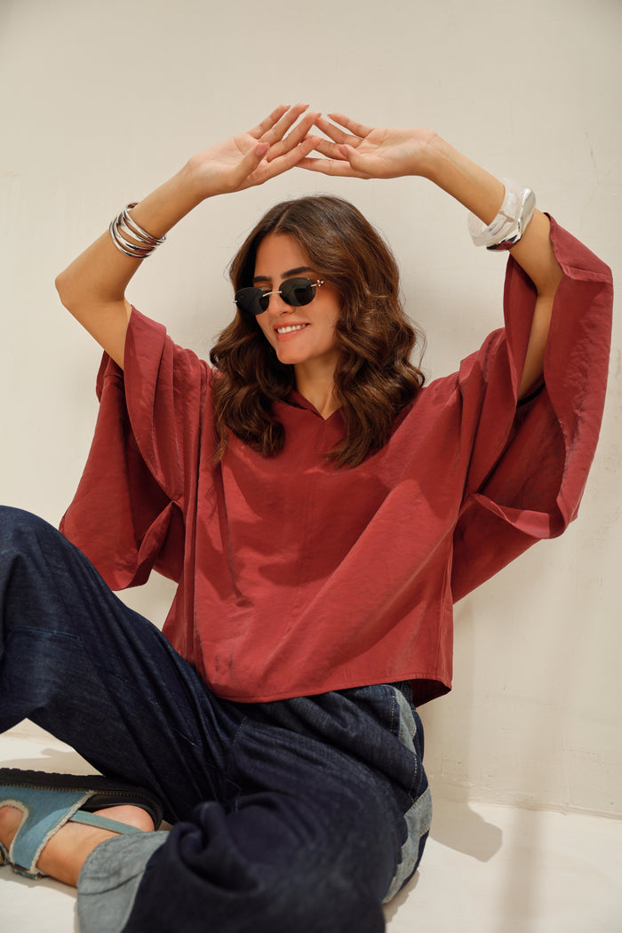 Dolman-Sleeve Blouse