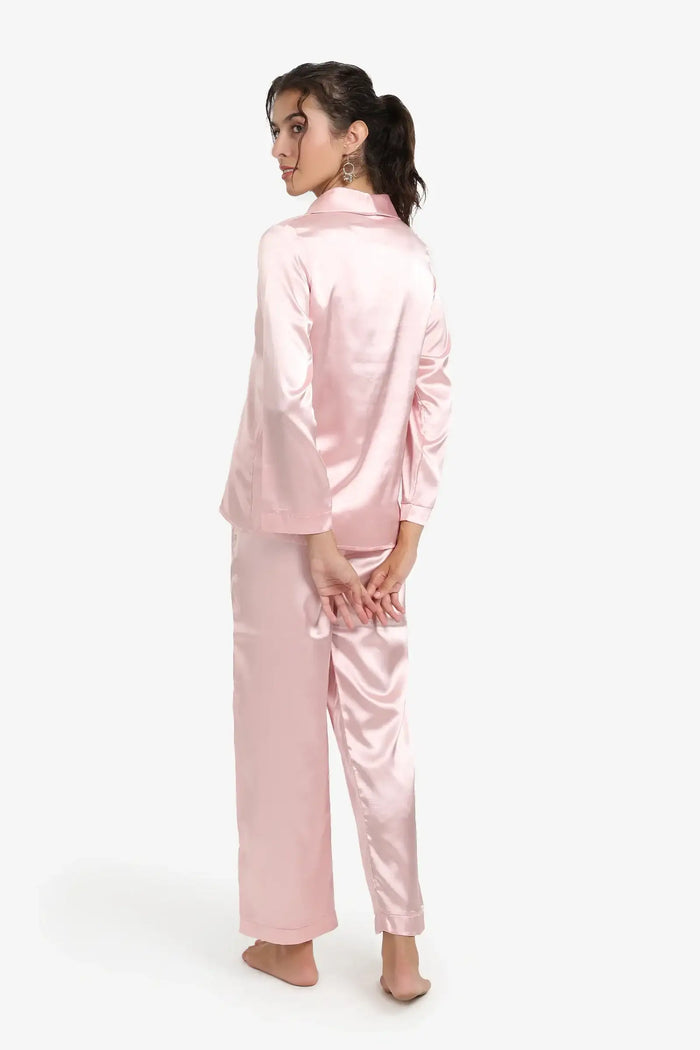 Double-Breasted Satin Pyjama
