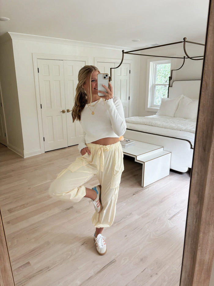 Down To Earth Pant - Banana FREE PEOPLE